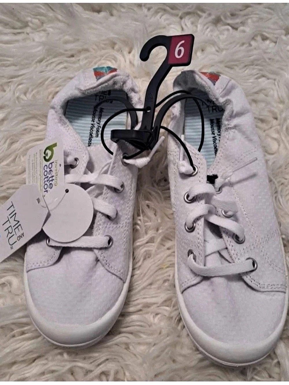 Time and Tru Women's Casual Lace Up / Scrunch Back Canvas Sneaker Canvas